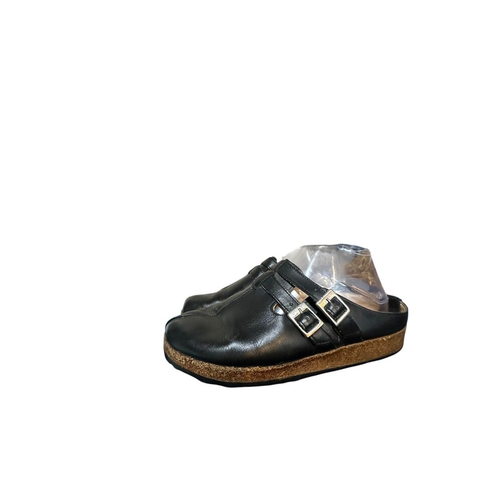 Haflinger Women's 38 US 8 Black Leather Mules Slides Sandals Made In Germany